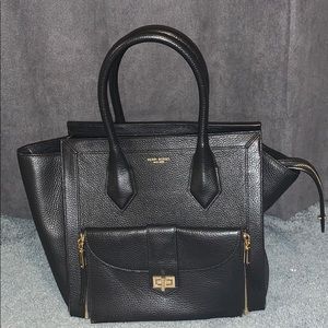 Henri Bendel Black Rivington Convertible Tote